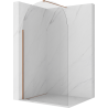 Mexen Kioto-Q Perete de duș Walk-in 100 x 200 cm, transparent 8 mm, cupru periat - 800-100-101-65-00-Q