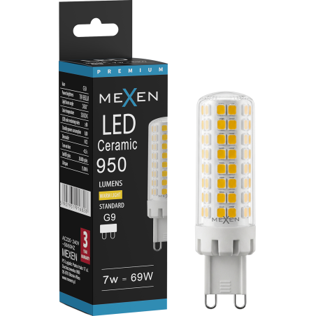 Mexen Aura LED izzó G9, 7W, Meleg - 3000K, 950 lm - L121-G9-0730-01