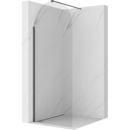 Mexen Kioto-Q Panou de duș Walk-in 90 x 200 cm, transparent 8 mm, gri armat periat - 800-090-101-66-00-Q