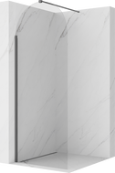 Mexen Kioto-Q Walk-in Zuhanyfal 90 x 200 cm, átlátszó 8 mm, szálcsiszolt fegyver szürke - 800-090-101-66-00-Q