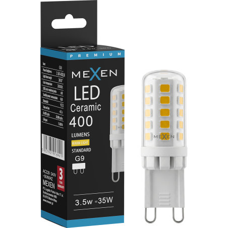 Mexen Aura Dimmelhető G9 LED izzó, 3,5W, Meleg - 3000K, 400 lm - L122-G9-0330-01