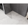 Mexen Kioto-Q Walk-in zuhanyfal 90 x 200 cm, átlátszó 8 mm, fekete - 800-090-101-70-00-Q
