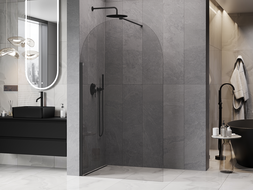 Mexen Kioto-Q perete de duș Walk-in 110 x 200 cm, transparent 8 mm, negru - 800-110-101-70-00-Q