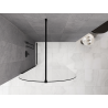 Mexen Kioto-Q Walk-in zuhanyfal 120 x 200 cm, áttetsző 8 mm, fekete - 800-120-101-70-00-Q
