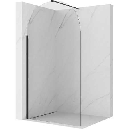 Mexen Kioto-Q Walk-in zuhanyfal 120 x 200 cm, áttetsző 8 mm, fekete - 800-120-101-70-00-Q
