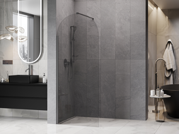Mexen Kioto-Q Walk-in zuhanyfal 90 x 200 cm, átlátszó 8 mm, gun metal - 800-090-101-95-00-Q