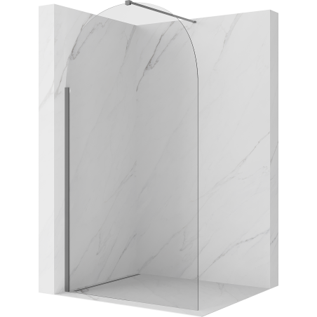 Mexen Kioto-Q Walk-in zuhanyfal 120 x 200 cm, átlátszó 8 mm, gun metal - 800-120-101-95-00-Q