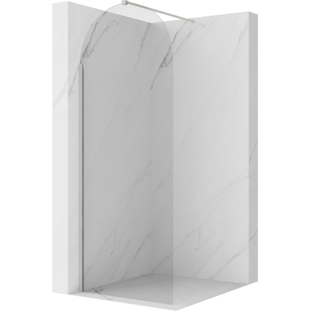 Mexen Kioto-Q Walk-in zuhanyfal 80 x 200 cm, átlátszó 8 mm, kefélt nikkel - 800-080-101-97-00-Q