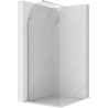 Mexen Kioto-Q Walk-in zuhanyfal 90 x 200 cm, átlátszó 8 mm, kefélt nikkel - 800-090-101-97-00-Q