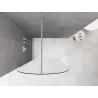 Mexen Kioto-Q Walk-in zuhanyfal 100 x 200 cm, átlátszó 8 mm, kefélt nikkel - 800-100-101-97-00-Q