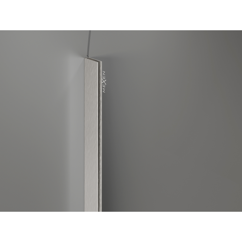Mexen Kioto-Q Walk-in zuhanyfal 110 x 200 cm, átlátszó 8 mm, csiszolt nikkel - 800-110-101-97-00-Q