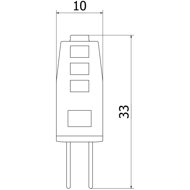 Mexen Oris LED izzó G4, 1,5W, Semleges - 4000K, 190 lm - L115-G4-0140-01
