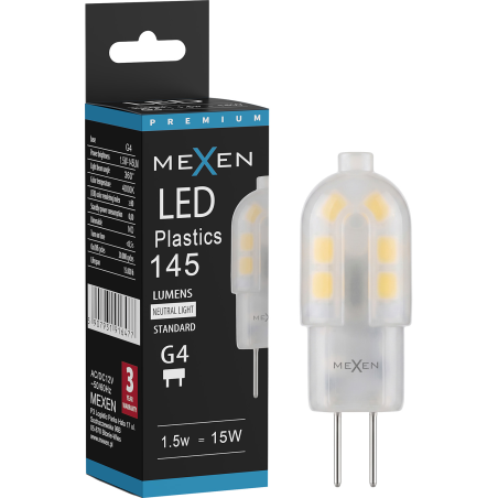 Mexen Oris Bec LED G4, 1,5W, Neutru - 4000K, 145 lm - L115-G4-0140-03