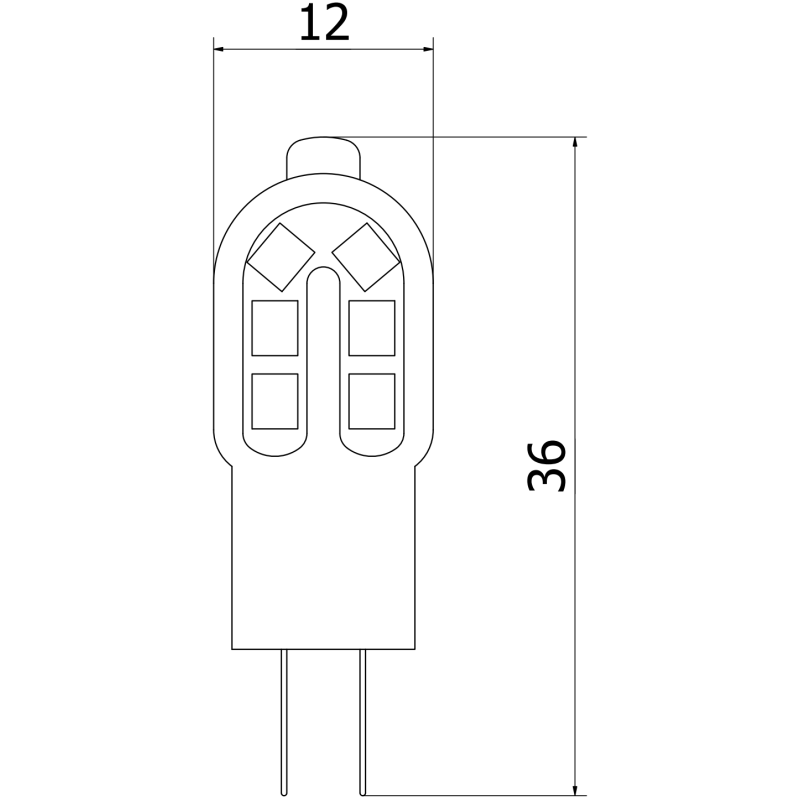 Mexen Oris Bec LED G4, 1,5W, Rece - 6500K, 145 lm - L115-G4-0165-03