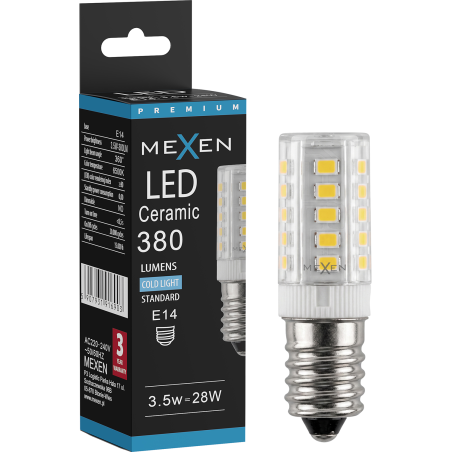 Mexen Aura LED Izzó E14, 3,5W, Hideg - 6500K, 380 lm - L121-E14-0365-01