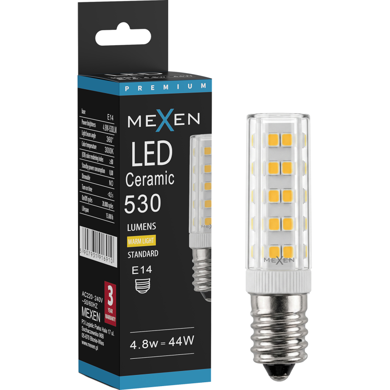 Mexen Aura LED izzó E14, 4,8W, Meleg - 3000K, 530 lm - L121-E14-0530-01
