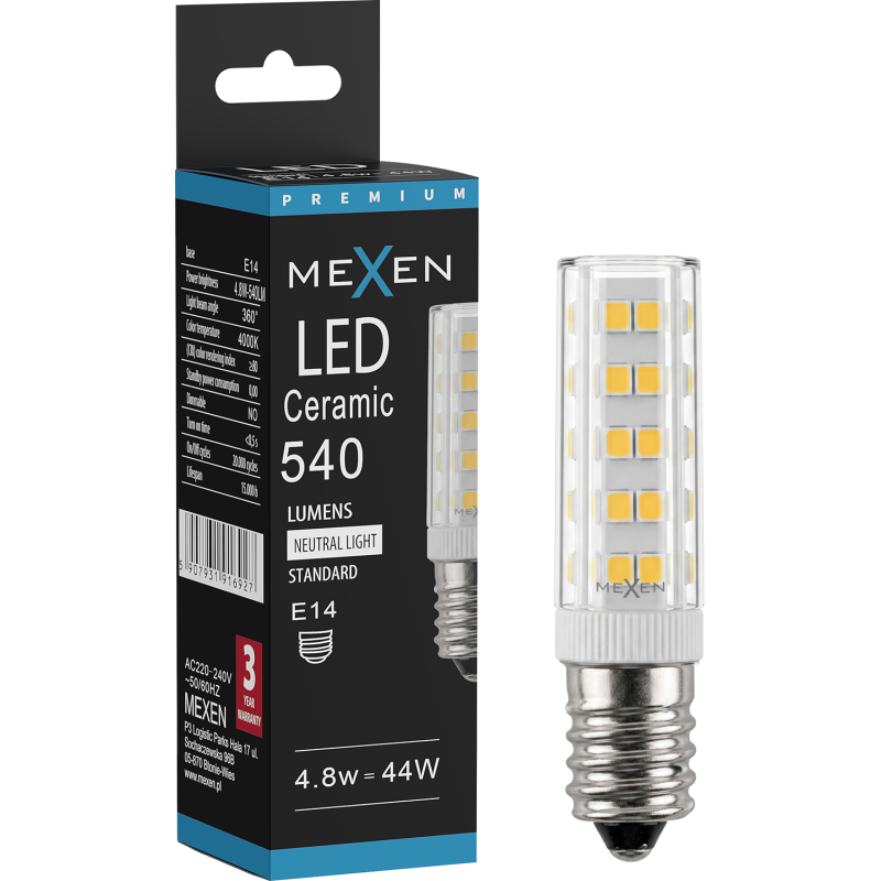 Mexen Aura LED izzó E14, 4,8W, Semleges - 4000K, 540 lm - L121-E14-0540-01