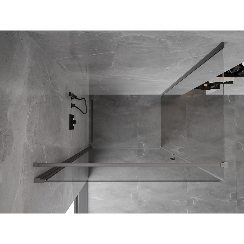 Mexen Mist-B cabină de duș cu ușă batantă 100 x 70 cm, transparent, metal armat - 8A2T-100-070-95-00