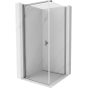 Mexen Mist-B cabina de duș batantă 80 x 80 cm, transparentă, gun metal - 8A2T-080-080-95-00
