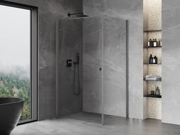 Mexen Mist-B 85 x 120 cm-es nyíló zuhanykabin, átlátszó, gunmetal - 8A2T-085-120-95-00