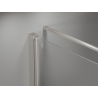 Mexen Mist-B 85 x 75 cm-es nyíló zuhanykabin, átlátszó, csiszolt nikkel - 8A2T-085-075-97-00