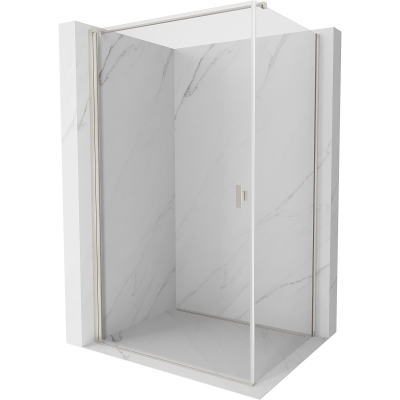 Mexen Mist-B zuhanysarok nyitható 75 x 85 cm, átlátszó, matt nikkel - 8A2T-075-085-97-00