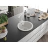Mexen Diego chiuvetă granitică cu 1 compartiment și baterie de bucătărie Duero, alb - 6512-20-671600-20