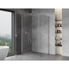 Mexen Mist-B 85 x 100 cm-es nyíló zuhanykabin, átlátszó, kefélt nikkel - 8A2T-085-100-97-00