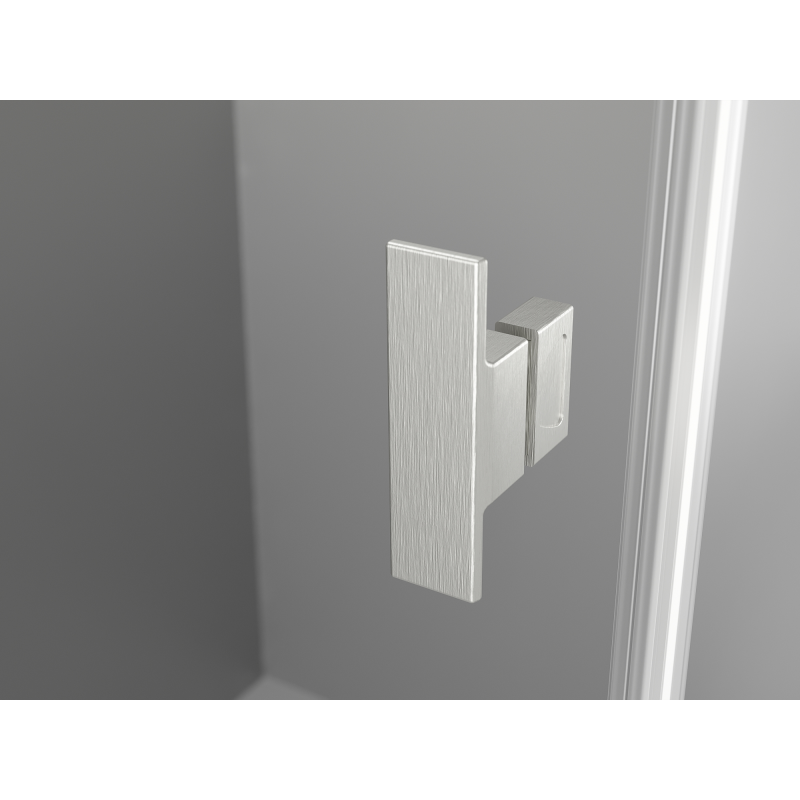 Mexen Mist-B 90 x 100 cm-es nyíló zuhanykabin, átlátszó, szálcsiszolt nikkel - 8A2T-090-100-97-00