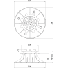 Mexen UniC önszintező, állítható terasztartó a 76-155 mm-es lapokhoz - C9903-076-155