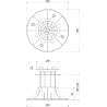 Mexen UniC önterülő állítható terasztartó lapokhoz 150-230 mm - C9903-150-230