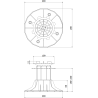 Mexen UniC suport terasă reglabil auto-nivelant sub plăci 150-230 mm - C9903-150-230