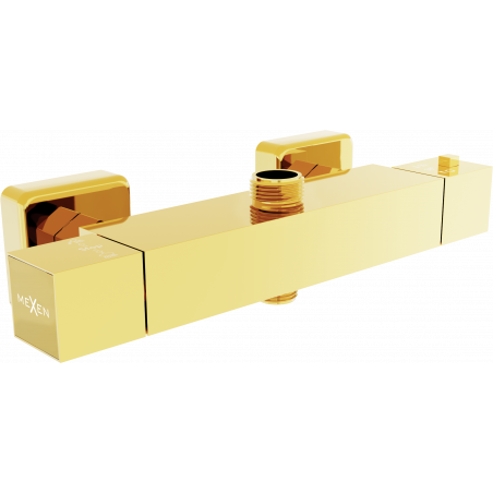 Baterie de duș termostatică Mexen Cube, aurie - 77250-50
