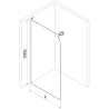 Mexen Kioto-P L Walk-in zuhanyfal 120 x 200 cm, átlátszó 8 mm, króm - 800-120-103-01-00-P