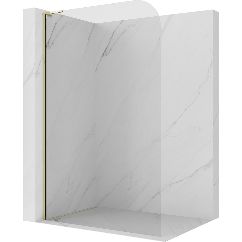 Mexen Kioto-P L perete de duș Walk-in 70 x 200 cm, transparent 8 mm, auriu - 800-070-103-50-00-P