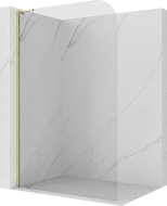 Mexen Kioto-P L Walk-in zuhanyfal, 120 x 200 cm, átlátszó 8 mm, arany - 800-120-103-50-00-P