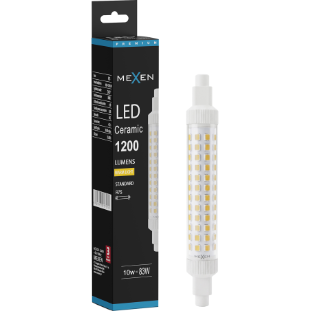 Mexen Vega Bec LED R7S, 10W, Caldă - 3000K, 1200 lm - L126-R7S-1030-02