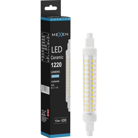 Mexen Vega LED izzó R7S, 10W, Hideg - 6500K, 1220 lm - L126-R7S-1065-02