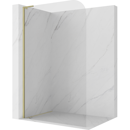 Mexen Kioto-P L Panou de duș Walk-in 70 x 200 cm, transparent 8 mm, auriu periat - 800-070-103-55-00-P