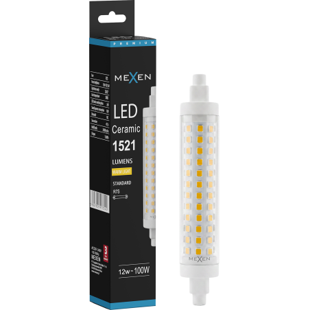 Mexen Vega LED izzó R7S, 12W, Meleg - 3000K, 1521 lm - L126-R7S-1230-02