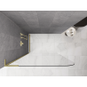Mexen Kioto-P L Walk-in zuhanyfal 110 x 200 cm, áttetsző 8 mm, arany szálcsiszolt - 800-110-103-55-00-P
