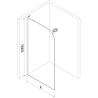 Mexen Kioto-P L perete de duș Walk-in 100 x 200 cm, transparent 8 mm, aur roz - 800-100-103-60-00-P