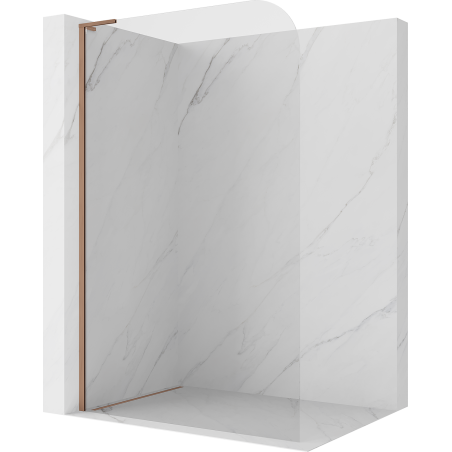 Mexen Kioto-P L Perete de duș Walk-in 70 x 200 cm, transparent 8 mm, cupru periat - 800-070-103-65-00-P