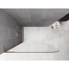 Mexen Kioto-P L Walk-in zuhanyfal 110 x 200 cm, átlátszó 8 mm, kefe hatású réz - 800-110-103-65-00-P