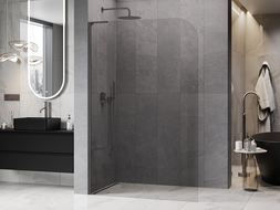 Mexen Kioto-P L Walk-in zuhanyfal 110 x 200 cm, átlátszó 8 mm, fegyverszürke kefe - 800-110-103-66-00-P