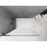 Mexen Kioto-P L Walk-in zuhanyfal 90 x 200 cm, átlátszó 8 mm, fekete - 800-090-103-70-00-P