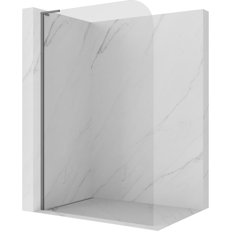 Mexen Kioto-P L Walk-in zuhanyfal 90 x 200 cm, átlátszó 8 mm, gun metal - 800-090-103-95-00-P