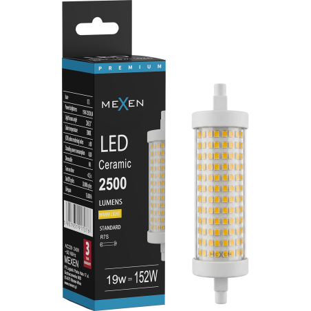 Mexen Vega Bec LED R7S, 19W, Caldă - 3000K, 2500 lm - L126-R7S-1930-02