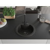 Mexen Diego chiuvetă de bucătărie granit cu 1 compartiment și baterie Duero, negru/auriu metalizat - 6512-75-671600-70-B