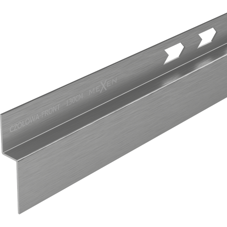 Mexen Line-B plintă frontală pentru duș de 130 cm, gri armă periat - 186603130U